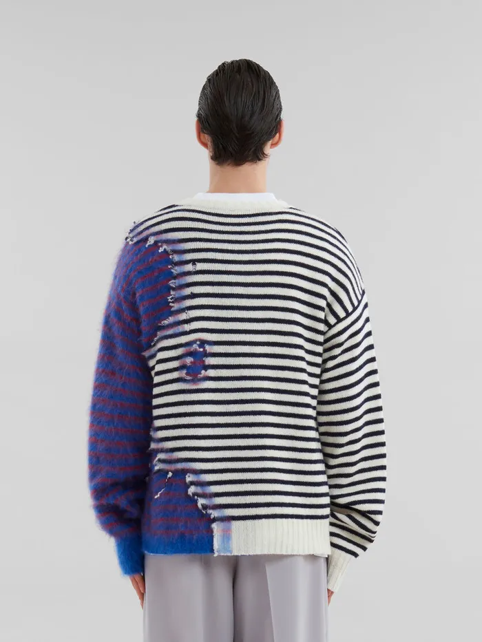Multicolour Striped Woolmohair Twoinone Jumper Men Marni Knitwear