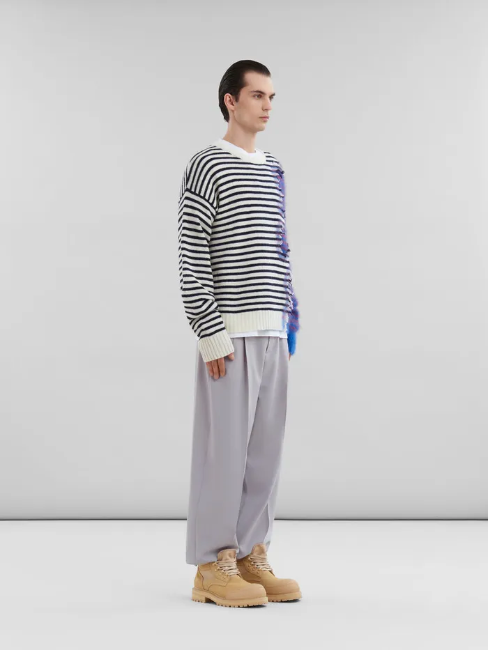 Multicolour Striped Woolmohair Twoinone Jumper Men Marni Knitwear