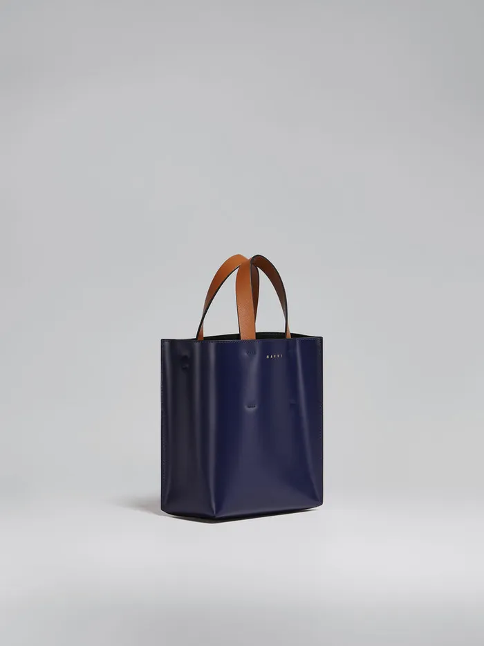 MUSEO Mini Bag In Blue And White Leather Women Marni Tote Bags