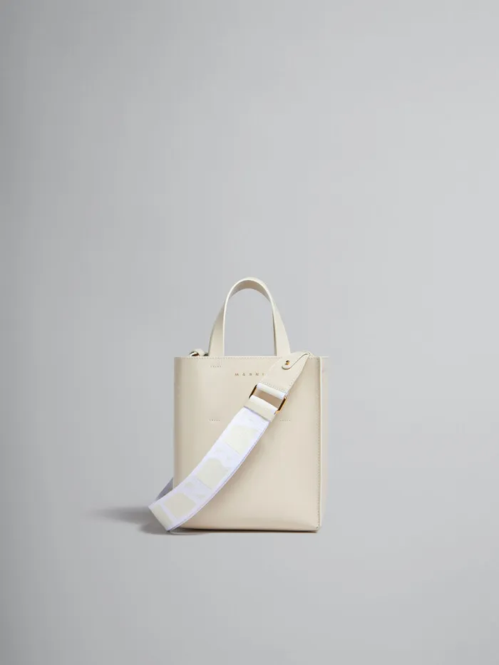 Museo Mini Bag In Cream Leather Women Marni Crossbody Bags