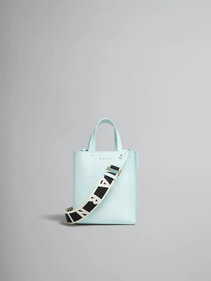 Museo Mini Bag In Light Blue Leather Women Marni Crossbody Bags