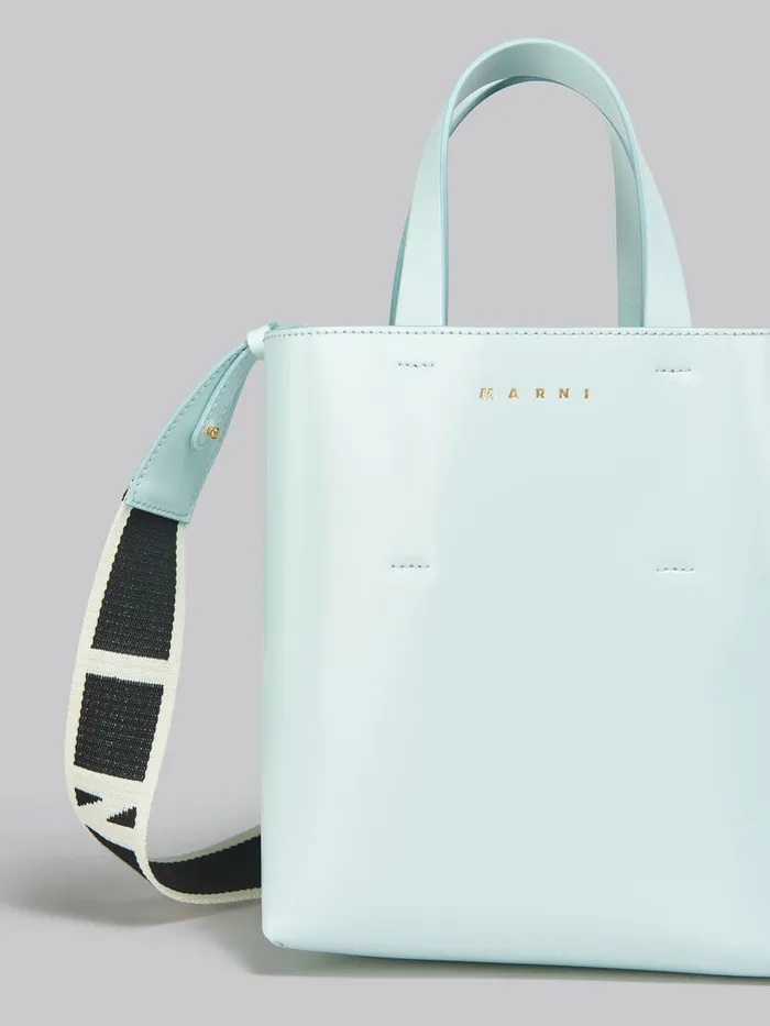Museo Mini Bag In Light Blue Leather Women Marni Crossbody Bags