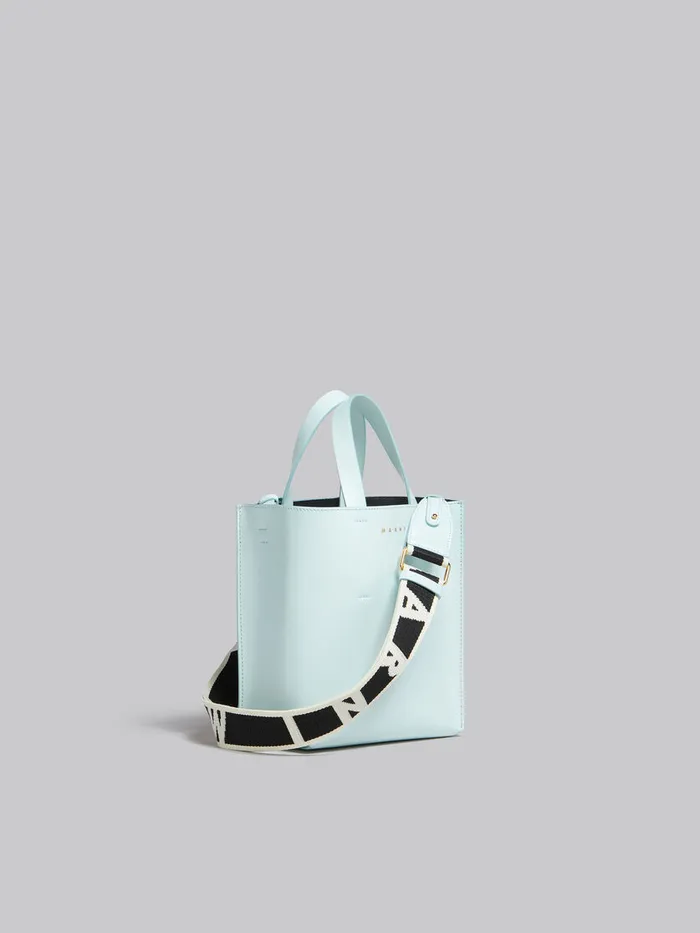Museo Mini Bag In Light Blue Leather Women Marni Crossbody Bags