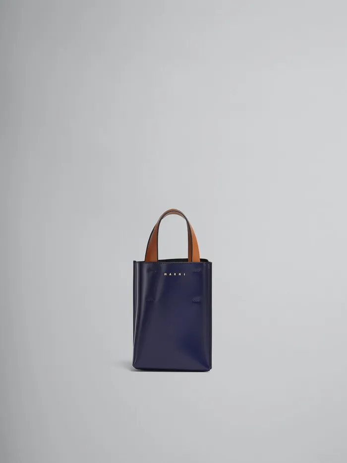 MUSEO Nano Bag In Blue And White Leather Women Marni Tote Bags