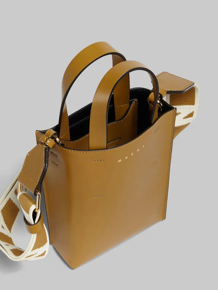 Museo Nano Bag In Brown Leather Women Marni Tote Bags