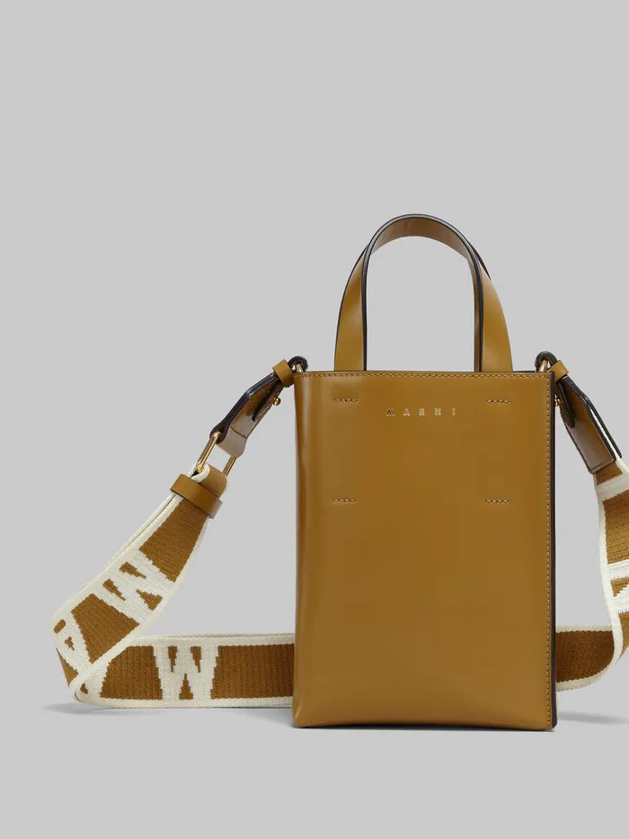 Museo Nano Bag In Brown Leather Women Marni Tote Bags