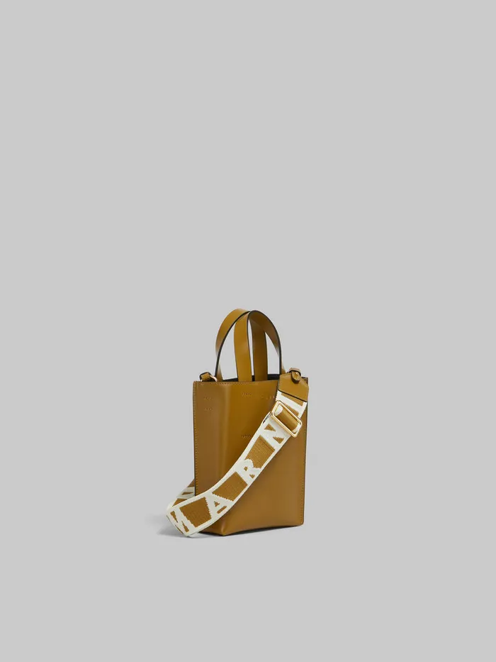 Museo Nano Bag In Brown Leather Women Marni Tote Bags