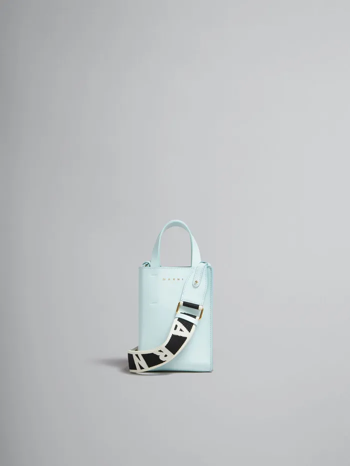 MUSEO Nano Bag In Light Blue Leather Women Marni Crossbody Bags