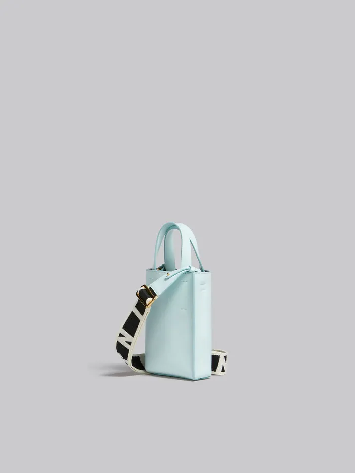 MUSEO Nano Bag In Light Blue Leather Women Marni Crossbody Bags