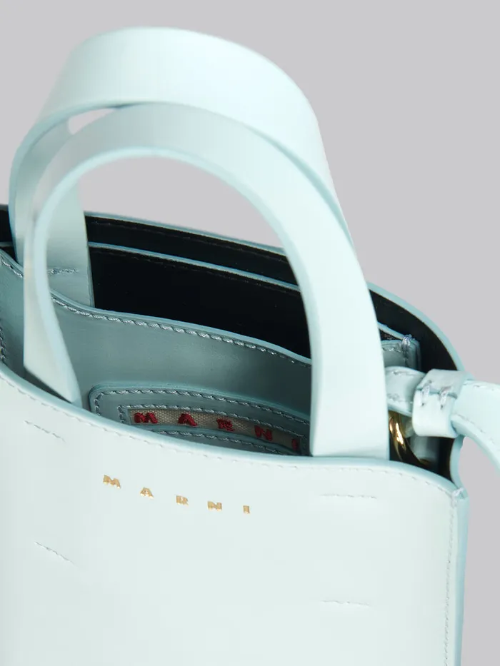 MUSEO Nano Bag In Light Blue Leather Women Marni Crossbody Bags