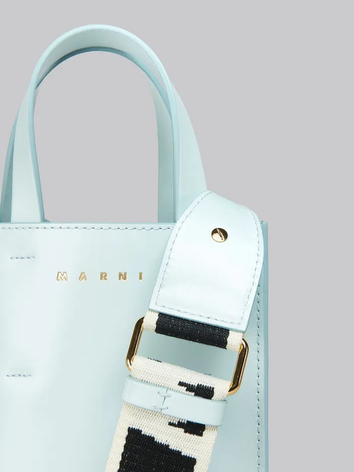 MUSEO Nano Bag In Light Blue Leather Women Marni Crossbody Bags