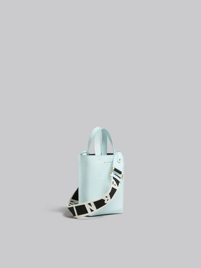 MUSEO Nano Bag In Light Blue Leather Women Marni Crossbody Bags