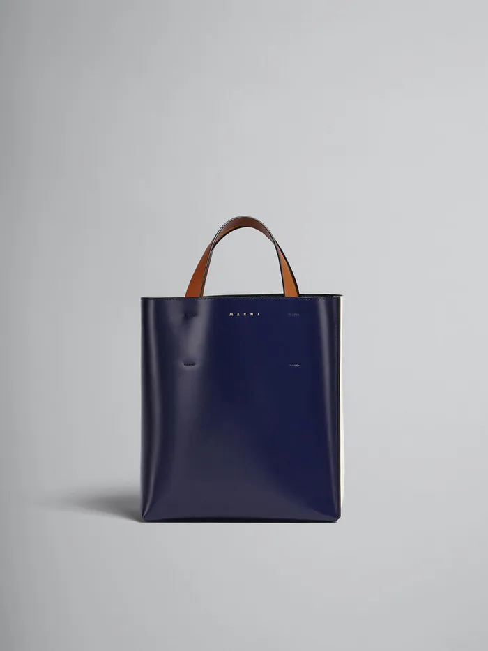 MUSEO Small Bag In Blue And White Leather Women Marni Tote Bags