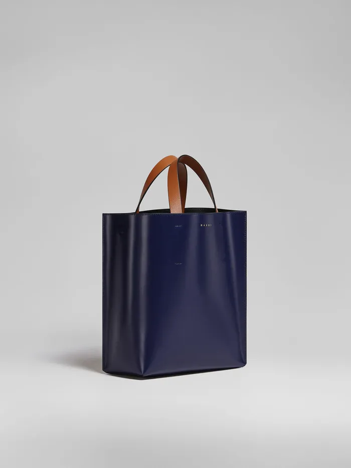 MUSEO Small Bag In Blue And White Leather Women Marni Tote Bags