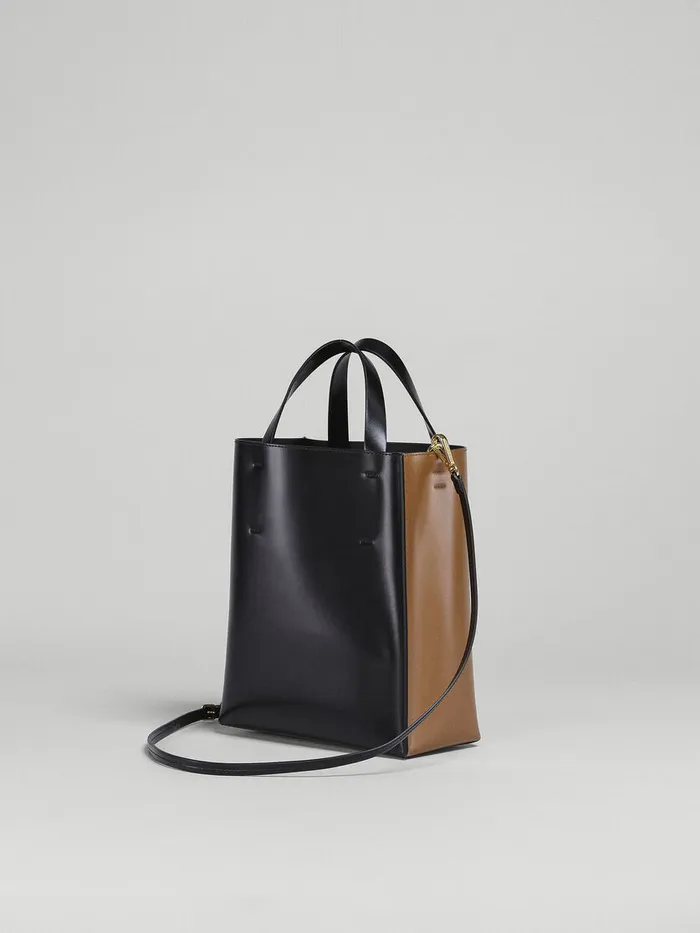 MUSEO Small Bag In Brown And Black Leather Women Marni Tote Bags