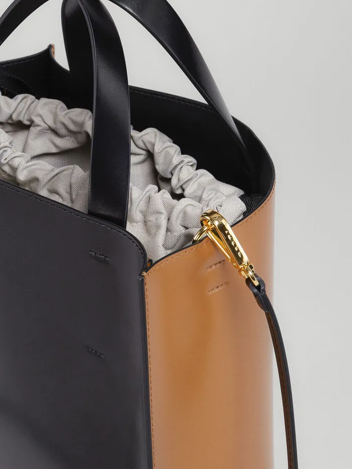 MUSEO Small Bag In Brown And Black Leather Women Marni Tote Bags