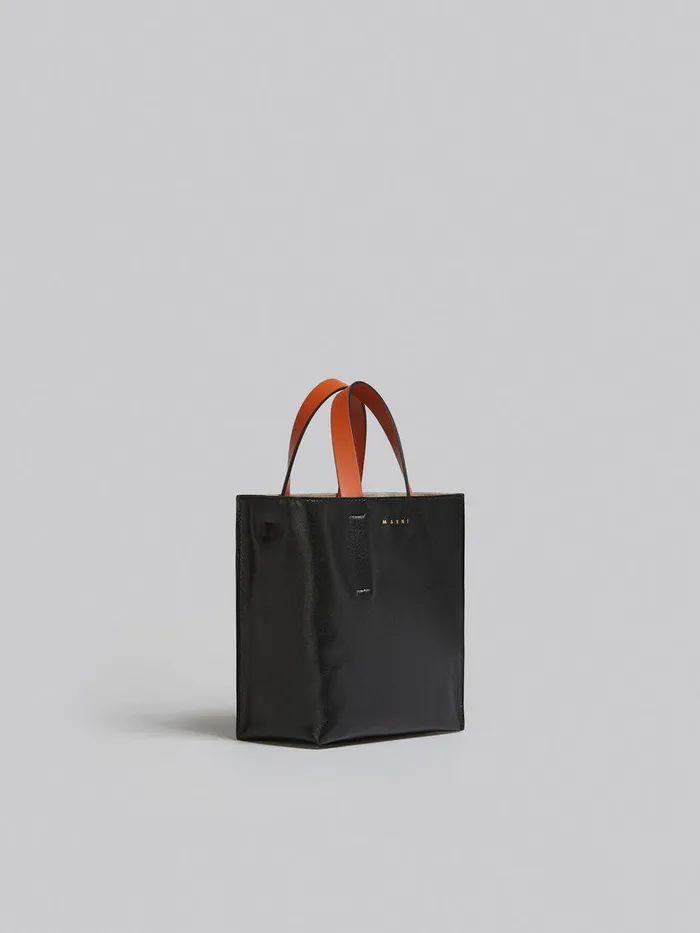 MUSEO SOFT Mini Bag In Black And Green Leather Women Marni Tote Bags