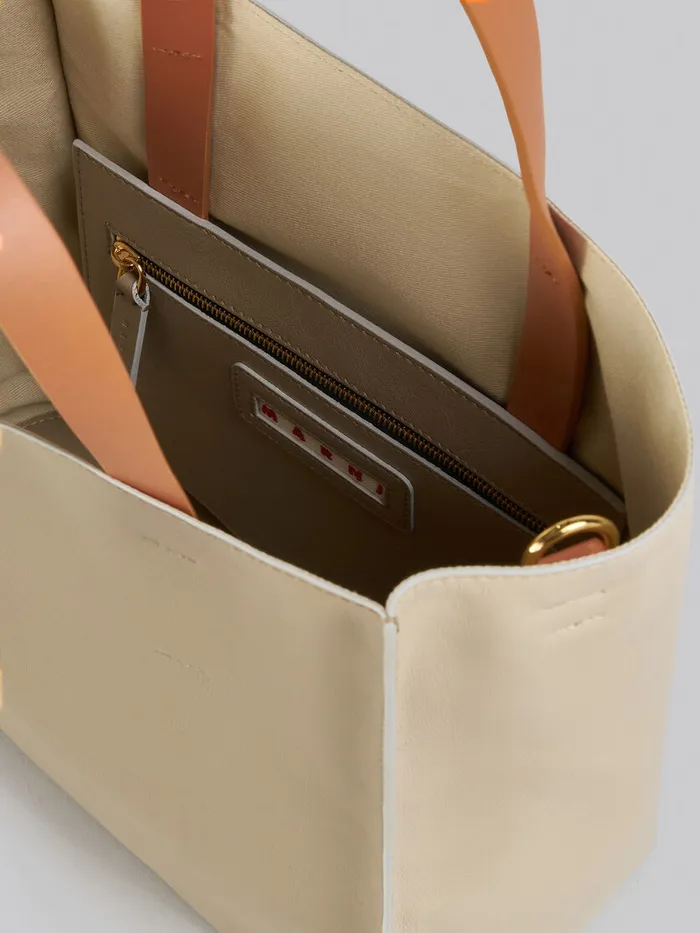 Museo Soft Small Bag In Greygreen And Beige Leather Women Marni Tote Bags