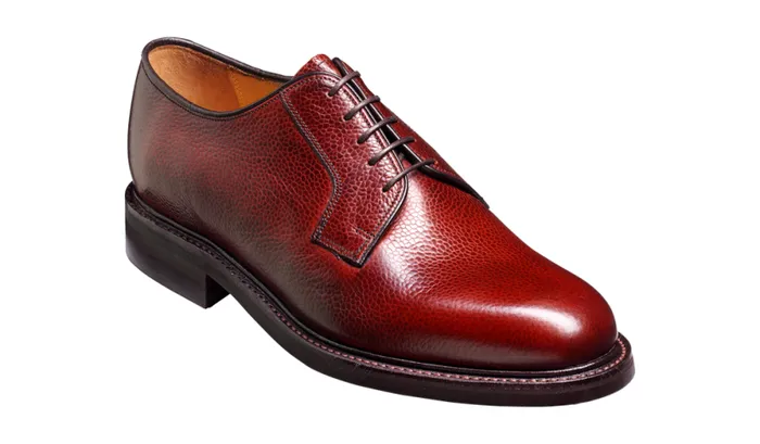 Nairn 8211 Cherry Grain Mens Barker Shoes Derbys