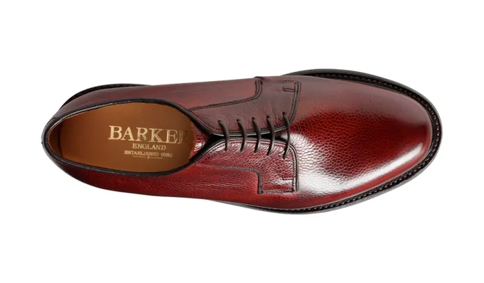 Nairn 8211 Cherry Grain Mens Barker Shoes Derbys