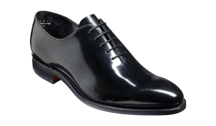 Nelson 8211 Black Hi Shine Mens Barker Shoes Oxfords