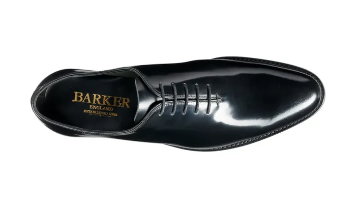 Nelson 8211 Black Hi Shine Mens Barker Shoes Oxfords