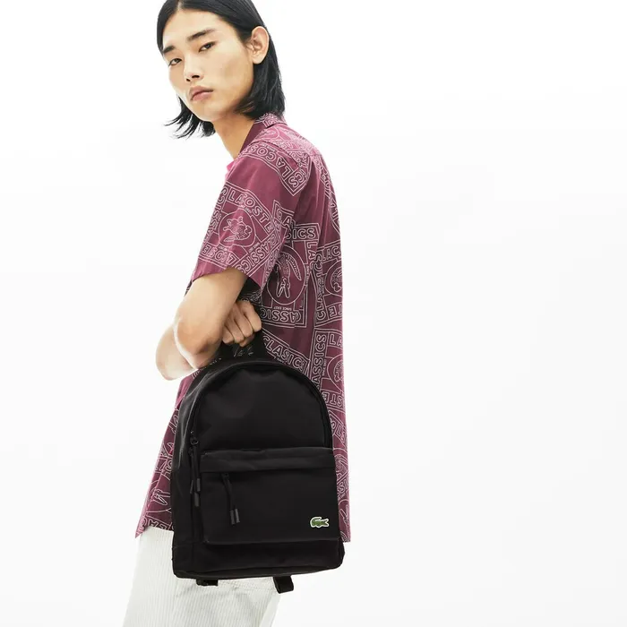 Neocroc Small Canvas Backpack Black Mens Lacoste Bags USA