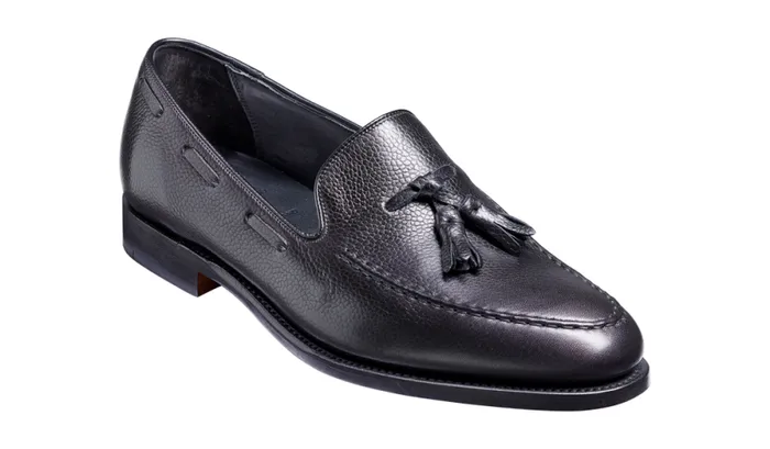 Newborough 8211 Black Grain Mens Barker Shoes Loafers