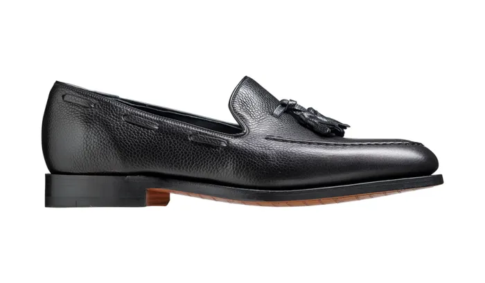 Newborough 8211 Black Grain Mens Barker Shoes Loafers