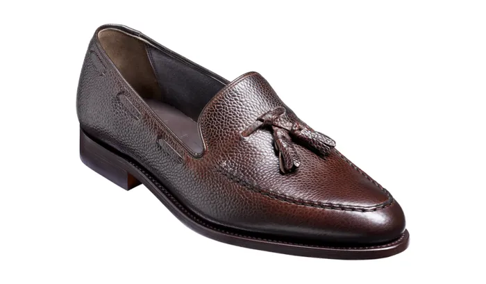 Newborough 8211 Dark Brown Grain Mens Barker Shoes Loafers