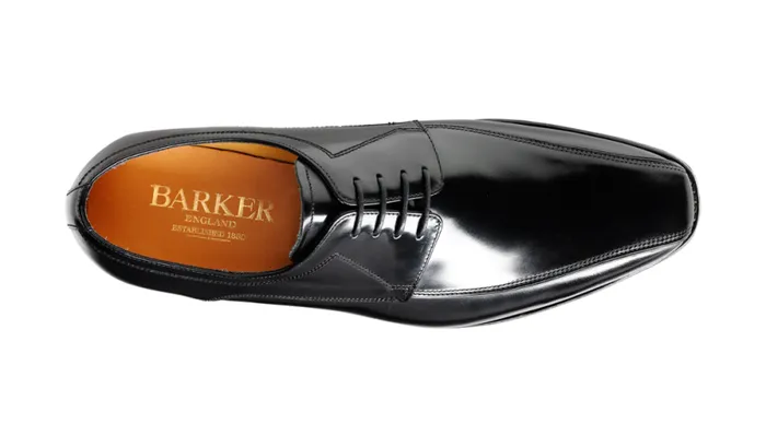 Newbury 8211 Black HiShine Mens Barker Shoes Derbys