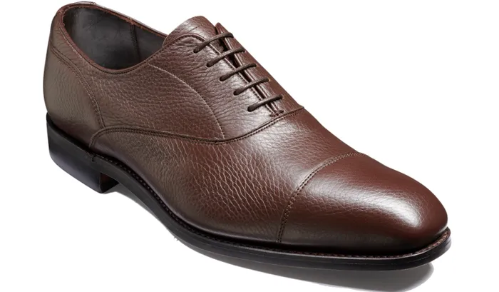 Newton 8211 Dark Brown Deerskin Mens Barker Shoes Oxfords