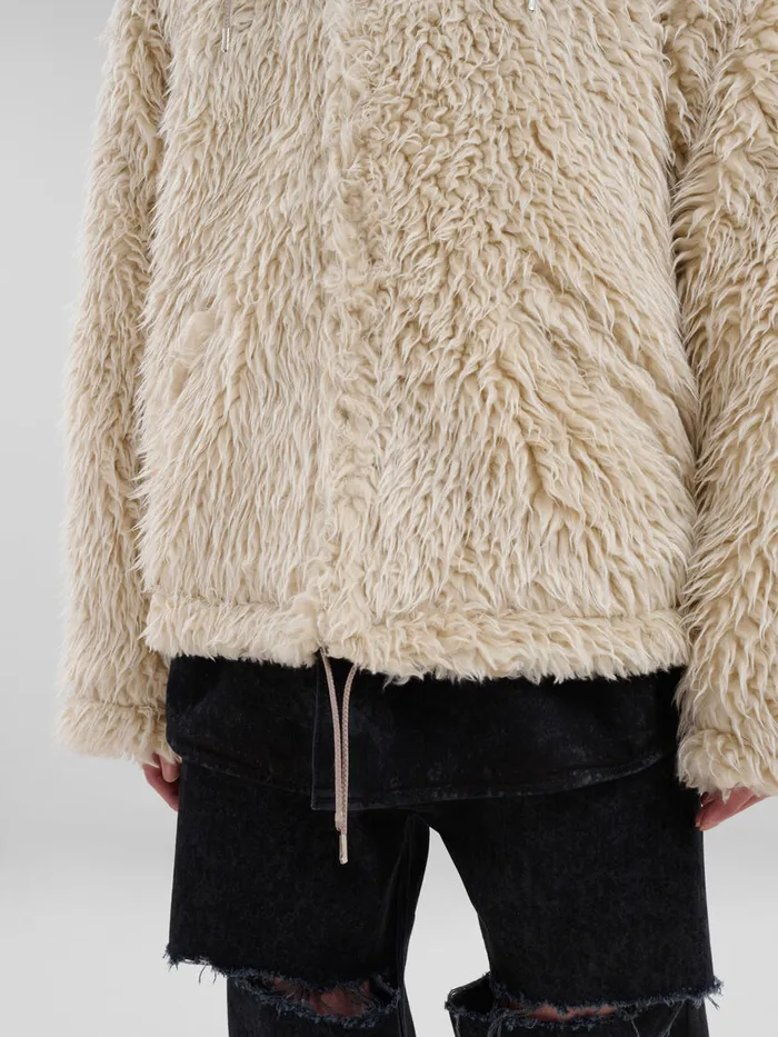 Oat Shaggy Jacket With Detachable Hood Men Marni Coats and Jackets