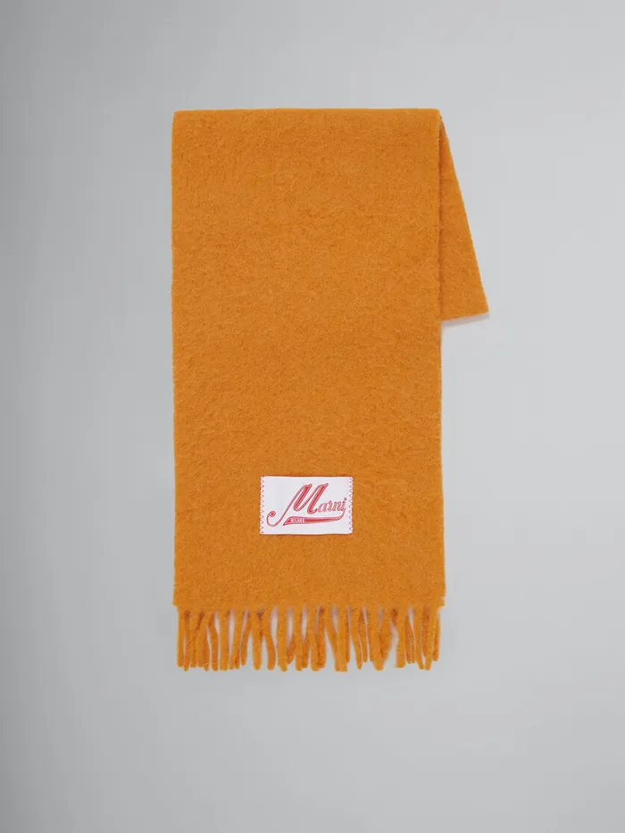 Orange Alpaca Scarf Women Marni Scarves