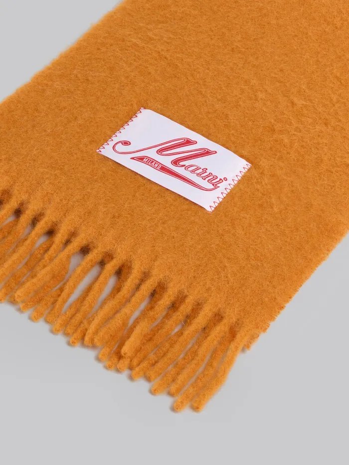 Orange Alpaca Scarf Women Marni Scarves