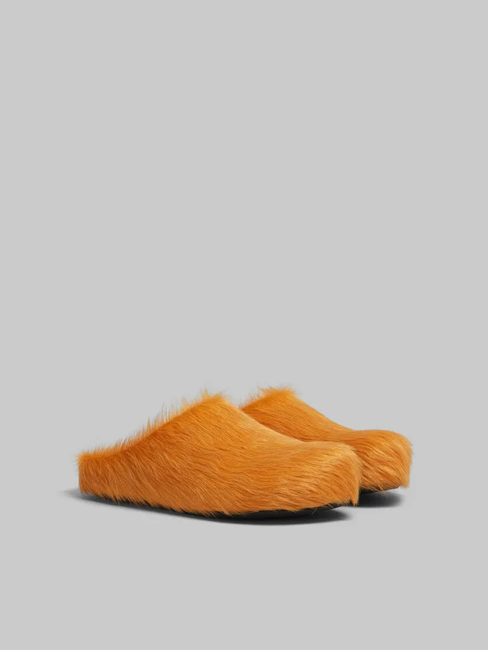 Orange Longhair Calfskin Fussbett Sabot Women Marni Fussbett