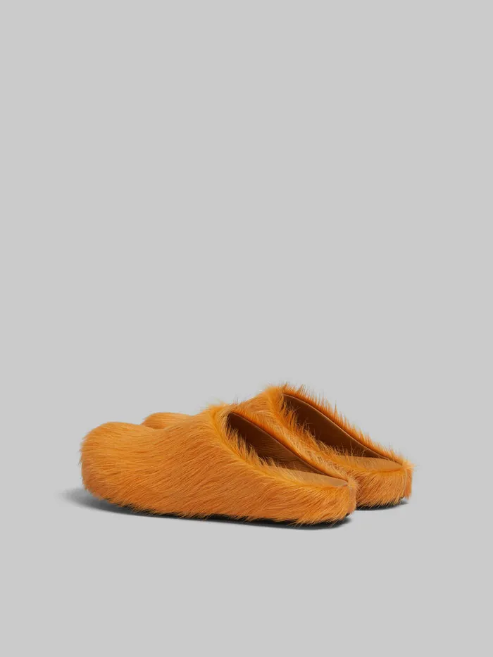 Orange Longhair Calfskin Fussbett Sabot Women Marni Fussbett