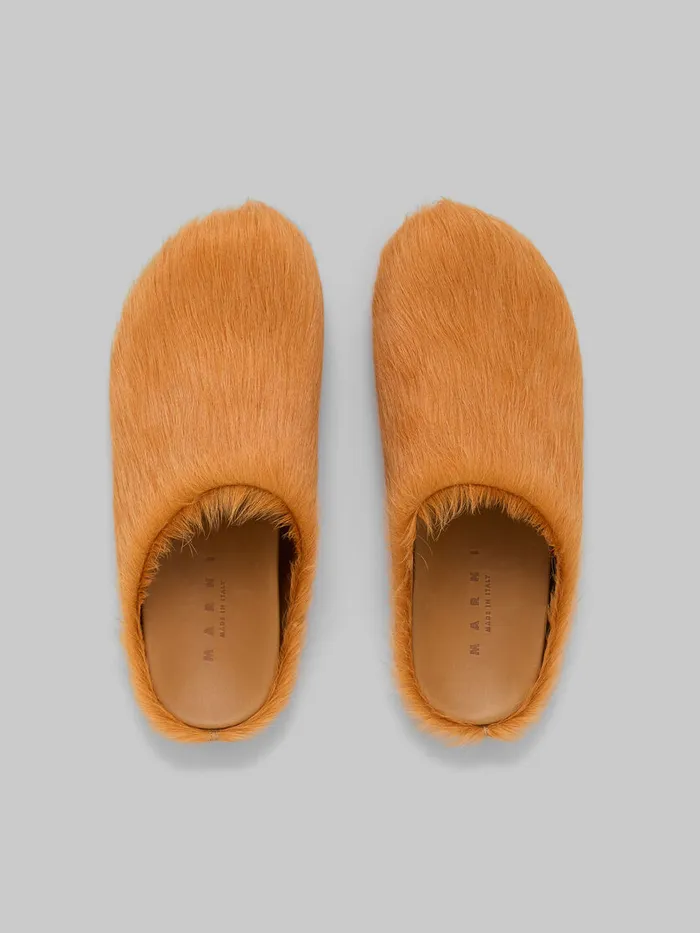 Orange Longhair Calfskin Fussbett Sabot Women Marni Fussbett