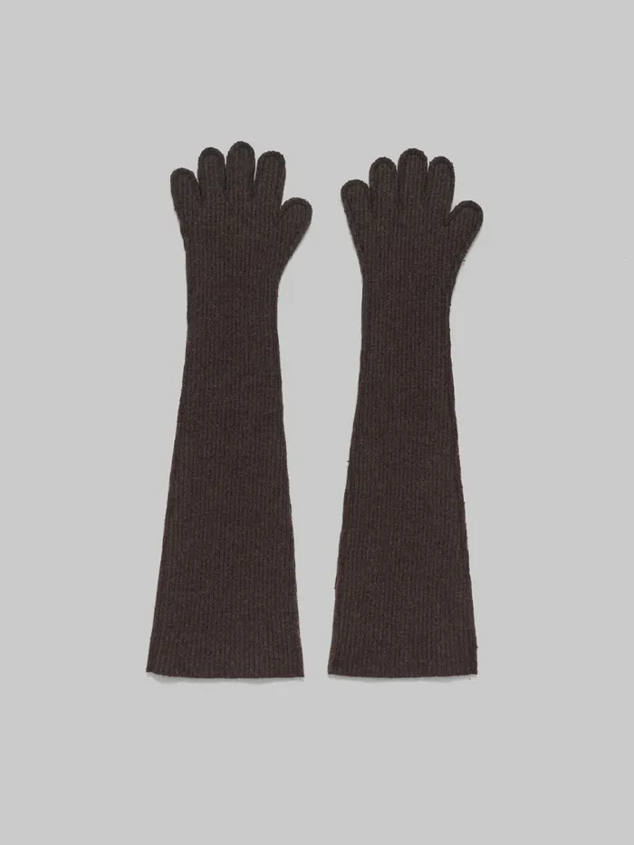 Oversized Brown Wool Gloves Women Marni Other Accessories