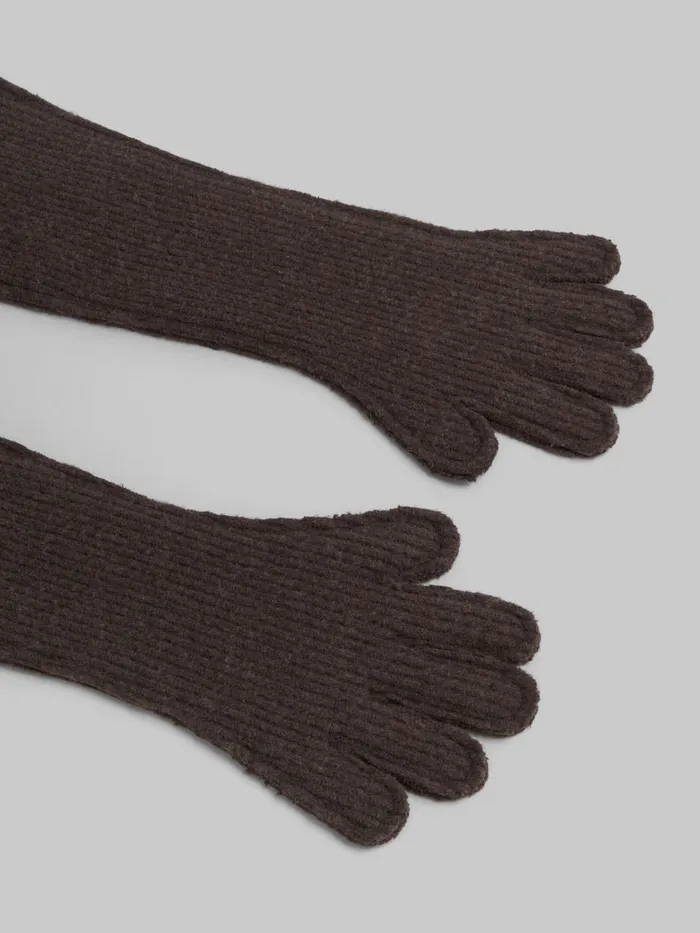 Oversized Brown Wool Gloves Women Marni Other Accessories