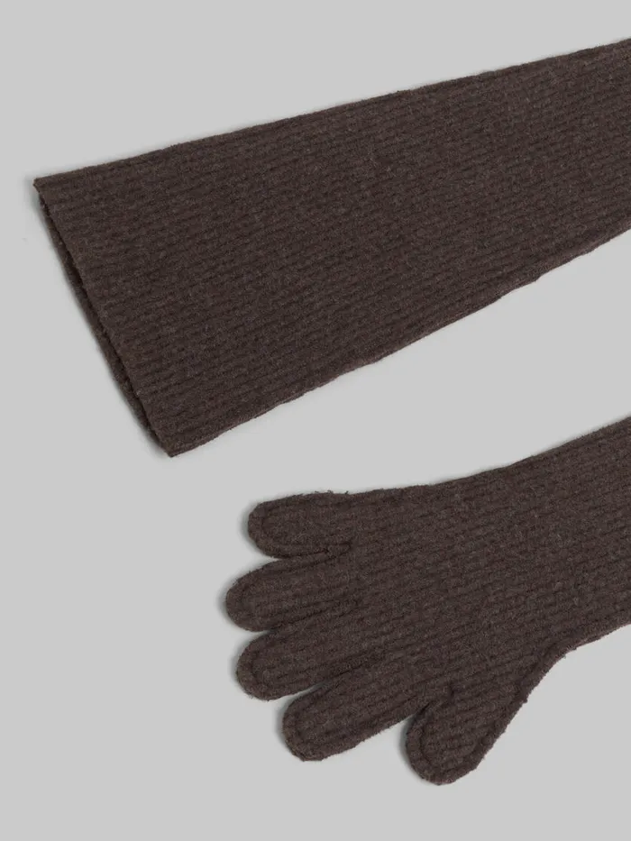 Oversized Brown Wool Gloves Women Marni Other Accessories
