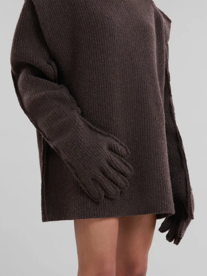 Oversized Brown Wool Gloves Women Marni Other Accessories