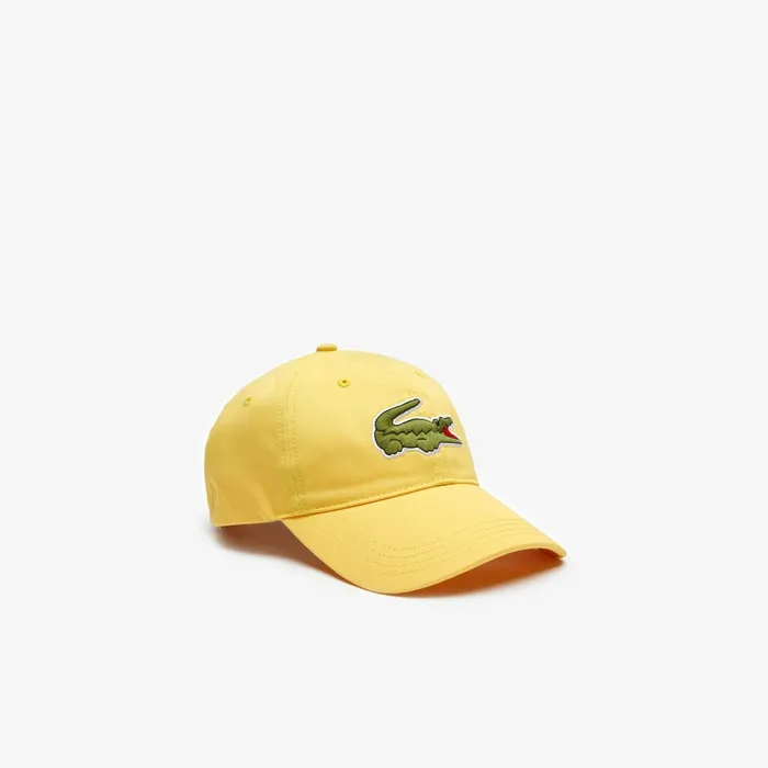 OversizedCroc Cap Yellow Mens Lacoste Caps and Hats On Sale