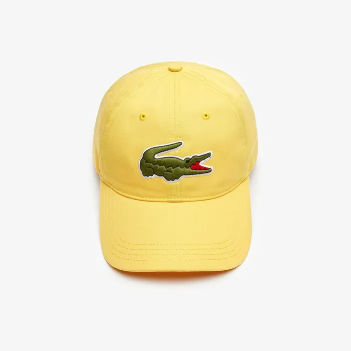 OversizedCroc Cap Yellow Mens Lacoste Caps and Hats On Sale