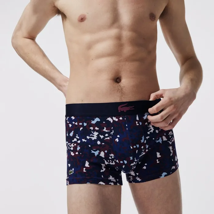 Pack Of 3 Casual Boxers BordeauxGrey ChineNavy Blue Mens Lacoste Underwear Shop Online