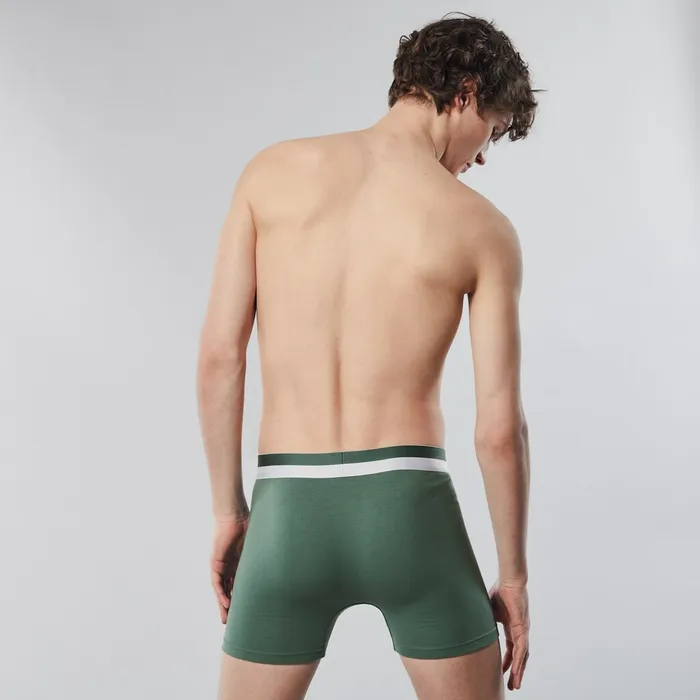 Pack of 3 Casual Boxers GreenWhiteBlack Mens Lacoste Underwear Cheap On Sale