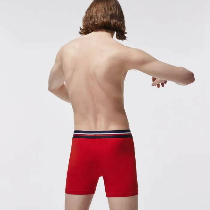 Pack Of 3 Casual Boxers Navy BlueGrey ChineRed Mens Lacoste Underwear Shop Online