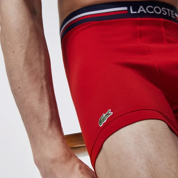 Pack Of 3 Casual Boxers Navy BlueGrey ChineRed Mens Lacoste Underwear Shop Online