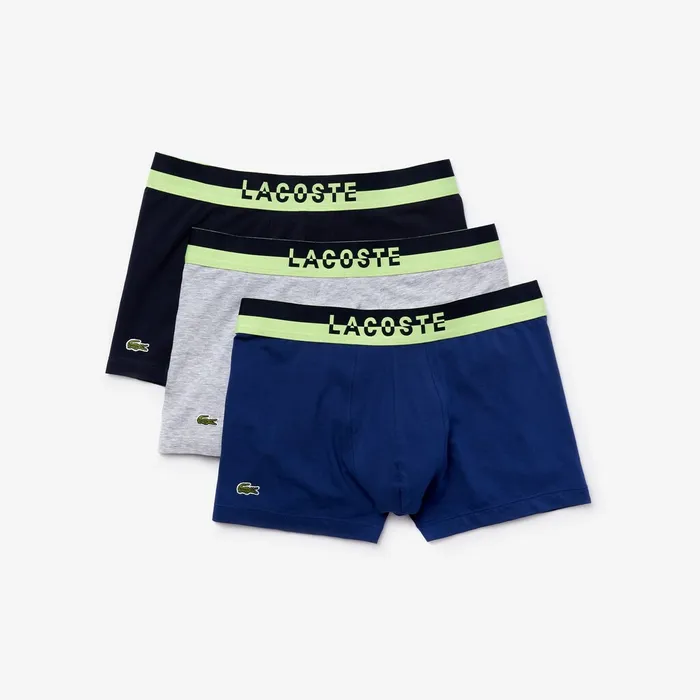 Pack Of 3 Casual PlainColored Boxers Navy BlueGrey ChineNavy Blue Mens Lacoste Underwear Gift Ideas