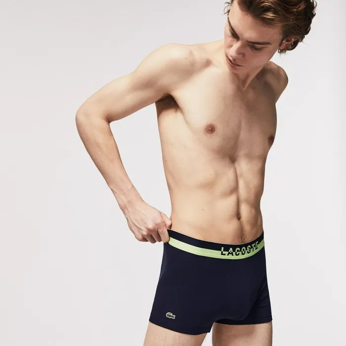 Pack Of 3 Casual PlainColored Boxers Navy BlueGrey ChineNavy Blue Mens Lacoste Underwear Gift Ideas